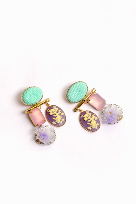 variant: Sea Green, Lilac & Gold