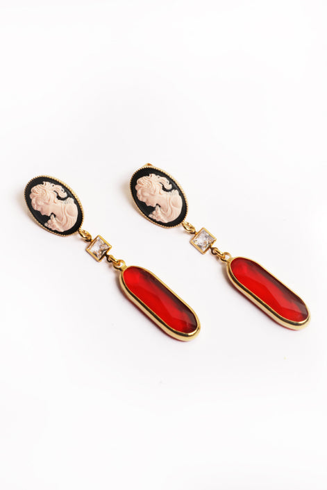 variant: Black, Blush Pink & Ruby Red with Gold