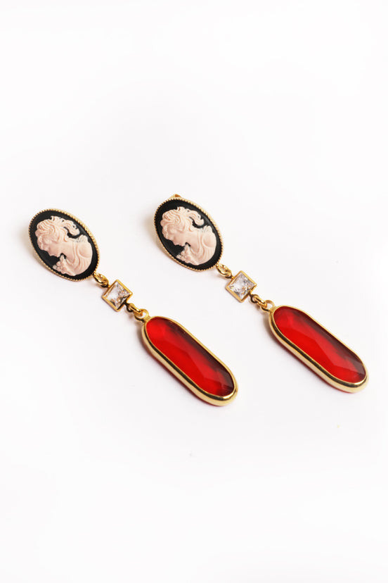 variant: Black, Blush Pink & Ruby Red with Gold
