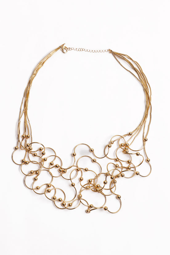 Warm Gold Bead Flow