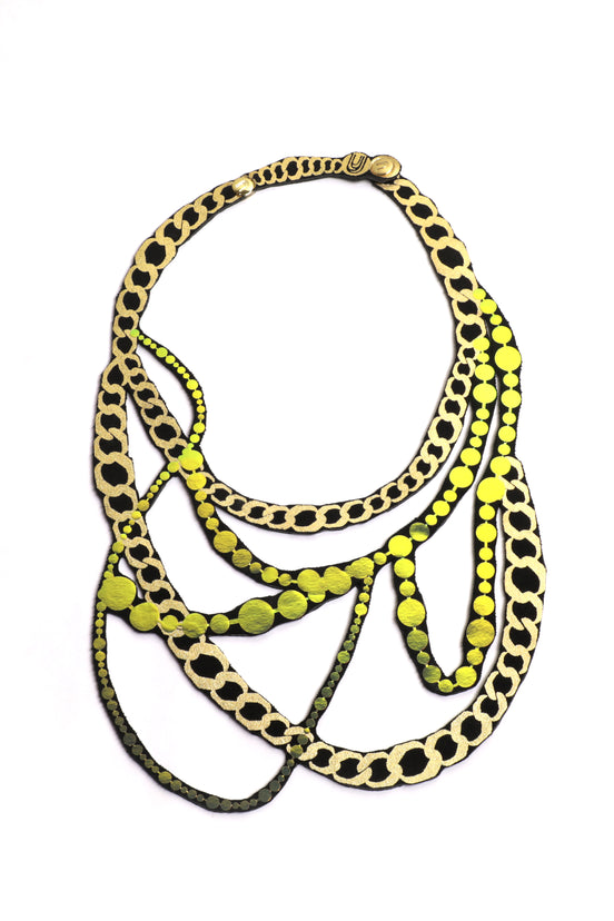 variant: Gold  and Iridescent Green