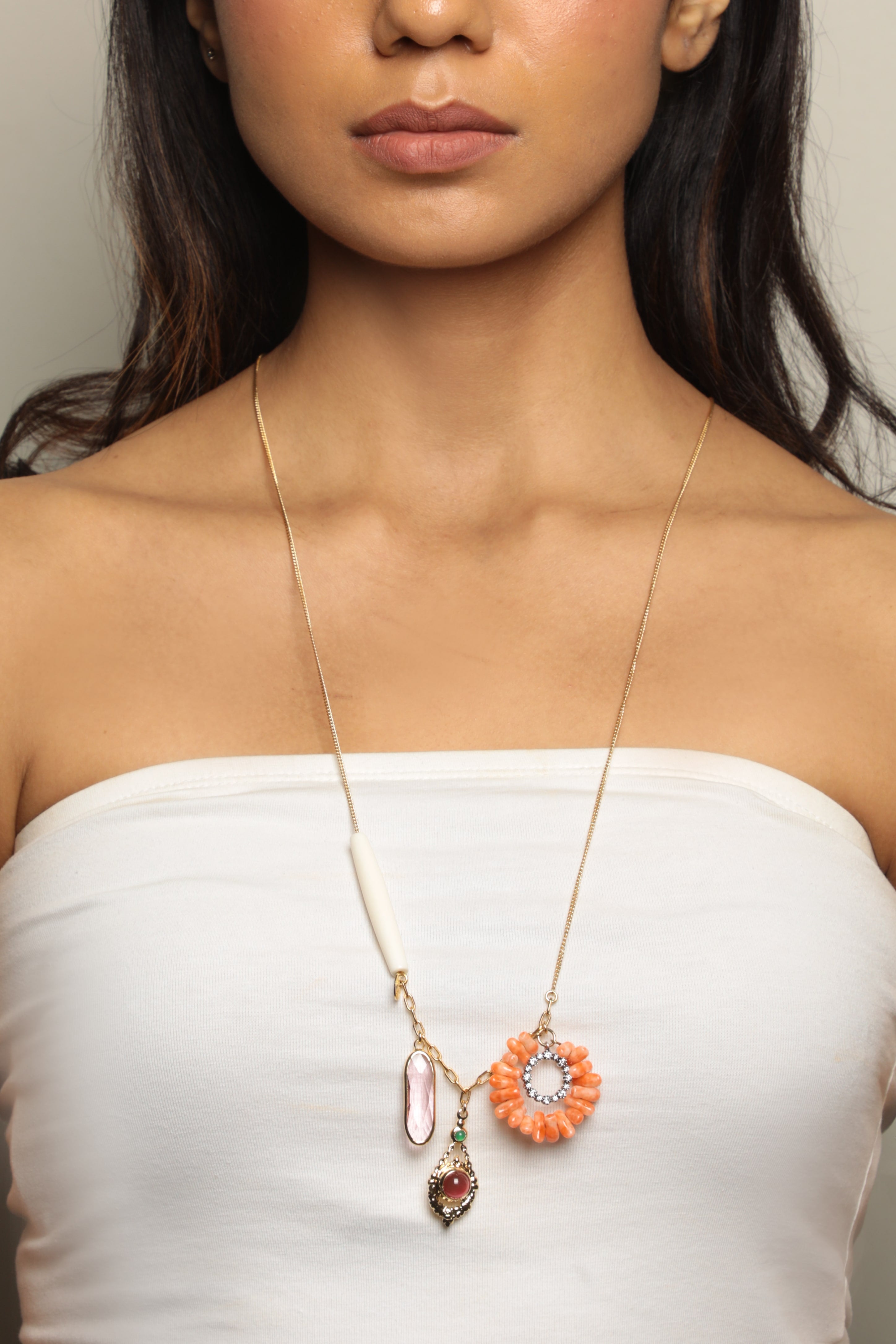 variant: Coral, Light Pink and Gold