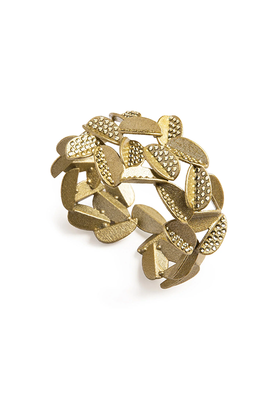 Metallic Leaves Cuff