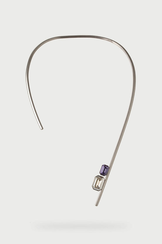 variant: Silver + Sapphire & Clear Crystals