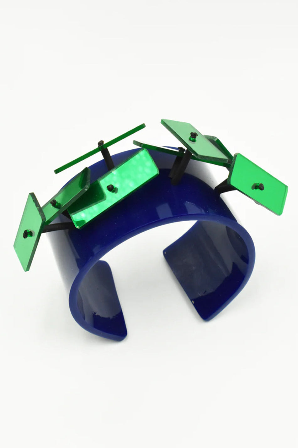 variant: Deep Cobalt Blue with Emerald Green Accents