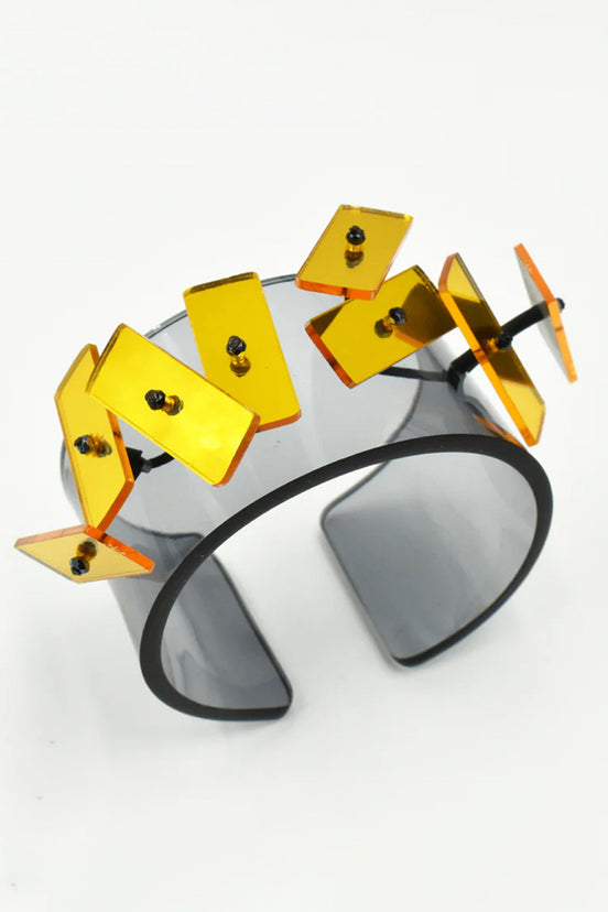 variant: Charcoal Grey with Translucent Amber Accents