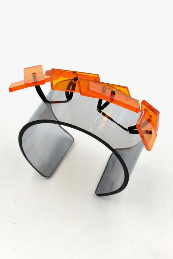 variant: Charcoal Grey with Translucent Orange Accents